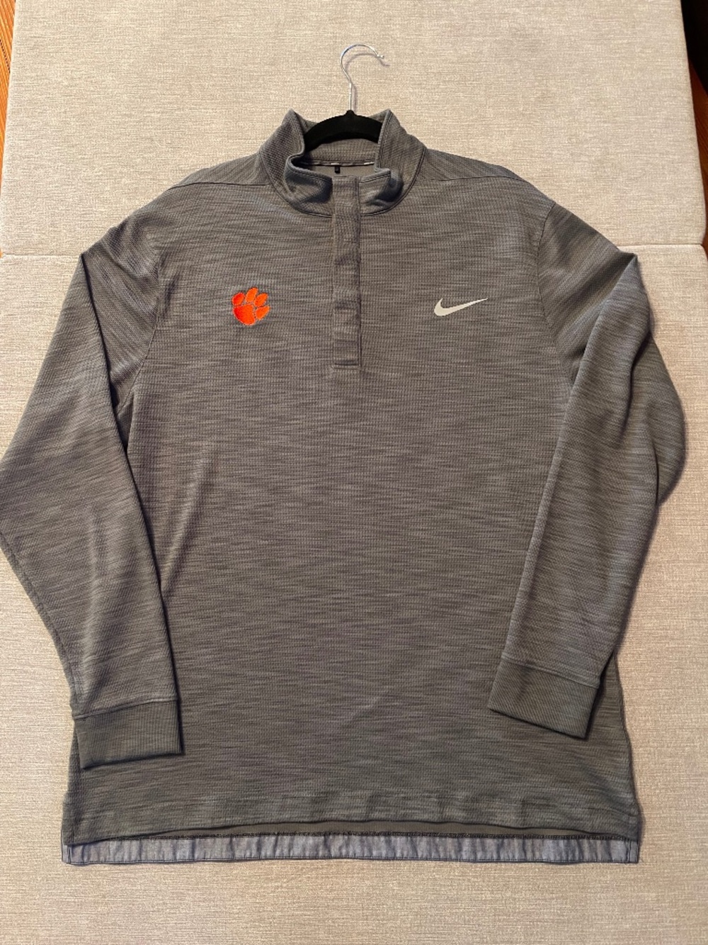 Clemson Nike Golf Dri-FIT Long Sleeve Button up Shirt * Team Issue * Men's XL
